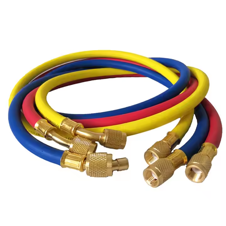 VRP-U-3-Piece комплект зарядных шлангов 90 см (1/4 'SAE X 1/4' SAE), оцинкованная обработка поверхности для хладагентов переменного тока