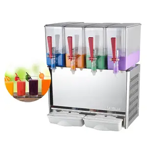 Venda quente máquina dispensadora de suco de frutas frias 4 tanques dispensadores automáticos de bebidas refrigerantes dispensador de bebidas quentes