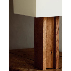 Lámpara de mesa de madera maciza E27, fuente de luz Led, control de interruptor para sala de estar, dormitorio, estudio, estilo nórdico Retro - Product Image 2