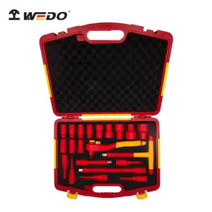 WEDO Hot Sale 1000V Tool Set 1/2" Insulated Socket Set 21PCS Insulated Tool Kit VDE Certification