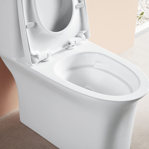 Inodoro de una pieza Arrow, alargado, de cerámica blanca, con sifón de chorro autolimpiante y doble descarga, diseño moderno de Foshan para uso en baño. - Product Image 3