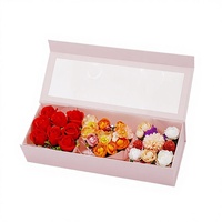Boîte cadeau pliable magnétique intégrée Stock F3 Deep-50*18*10cm avec doublure MOM, emballage Saint-Valentin empilable, estampage à chaud