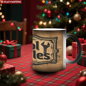Mug en céramique noir givré 11 oz, tasse à changement de couleur activée par la chaleur, prêt pour la sublimation et la création de motifs personnalisés - Product Image 2