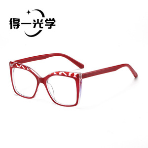 แว่นตา De Yi Optics ทรงแคทอาย กรอบพลาสติก ป้องกันแสงสีฟ้า สำหรับอ่านหนังสือ 男女兼用 - Product Image 1
