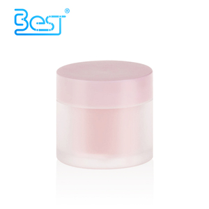 Runder Kosmetik vorrats behälter 30ml 50ml 30g 50g 100g leere rosa Hautpflege verpackung Plastik creme glas