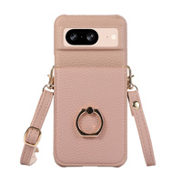 Étui de téléphone en cuir PU pour femme avec bandoulière, miroir de maquillage et sangle pour Google Pixel 10 Pro