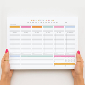 Bloc de Notas Semanal Personalizable Sin Fecha, Planificador Diario, Lista de Compras, Lista de Verificación, Notas Adhesivas Personalizables, Bloc de Memos - Product Image 3