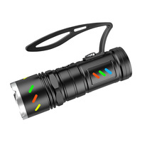 Lampe de travail portative laser blanche transfrontalière, lampe torche deux-en-un multifonctionnelle pour le camping, corps en alliage d'aluminium, portée 100-200m