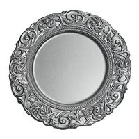 Assiettes de présentation en or écologiques de luxe modernes en émail durable avec motif personnalisable pour les mariages et les fêtes en plastique