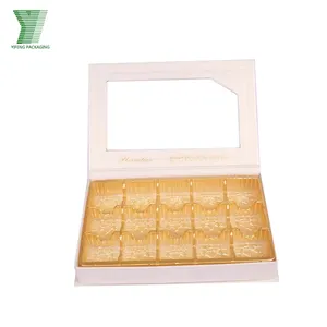 Logo personalizzato Caixa De Presente confezione regalo con Macaron al cioccolato con chiusura magnetica di alta qualità con inserto in Blister per uso alimentare