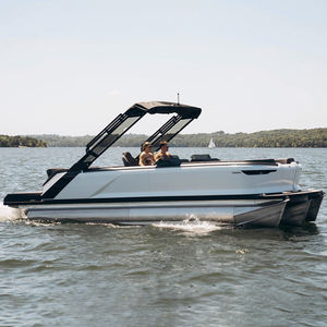 2023 새로운 파티 바지선 폰툰 보트 판매를위한 모터 알루미늄 전기 폰툰 보트 - Product Image 3