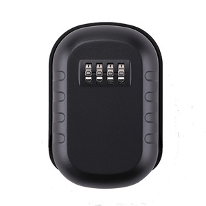Lock <b>Box</b> Resettable Combination Code Portable Wall Mount Waterproof Security Safe <b>Box</b> Home Office <b>Grey</b>/Black Alloy BSCI/ISO/ROHS - Product Image 1