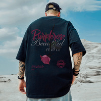 T-shirt ample de marque Streetwear pour hommes ample et grande taille à manches courtes à la mode dessin animé sportif haut à manches courtes