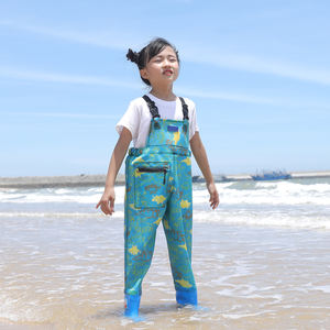 Wader <span class=keywords><strong>de</strong></span> pesca impermeable <span class=keywords><strong>de</strong></span> PVC <span class=keywords><strong>para</strong></span> niños y niñas, <span class=keywords><strong>botas</strong></span> <span class=keywords><strong>de</strong></span> <span class=keywords><strong>agua</strong></span> <span class=keywords><strong>de</strong></span> una pieza, pantalón en el pecho - Product Image 2