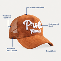 Gorra Trucker de Seis Colores con Visera Curva, Ajustable, de Malla Delantera y Parte Trasera de Gamuza, Estilo Casual para Exteriores y Streetwear