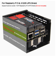 Placa de Gestión de Energía UPS para Raspberry Pi 5 X1205-C1, Excelente Disipación de Calor, Carcasa de Aleación de Aluminio, Módulos y Kits Electrónicos