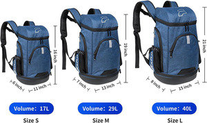 Sac à dos de sport en maille pour ordinateur portable, avec compartiment pour ballon de football et de basketball – Échantillon gratuit - Product Image 5