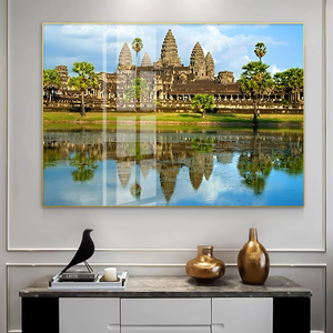 Personnalisation en gros impression HD paysage urbain <span class=keywords><strong>photographie</strong></span> photo décoration de <span class=keywords><strong>la</strong></span> maison Wallart cristal porcelaine peinture LED - Product Image 4