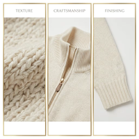 Pull tricoté décontracté d'affaires haut de gamme personnalisé pour hommes Pull Vetement Homme Vêtements pour hommes à la mode Veste Cardigan Pull zippé