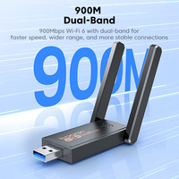 Adaptateur Toocki Wi-Fi 6 USB 1300Mbps double bande et MU-MIMO antenne rotative à 90 ° pour le streaming 4K jeux en ligne