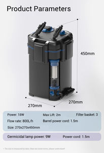ฟิลเตอร์กรองนอกตู้ปลา NEWS <span class=keywords><strong>SUNSUN</strong></span> พร้อมตัวเก็บของเสียจากปลาและหลอด UV สำหรับตู้ปลาและอุปกรณ์เสริม ทำงานเงียบ - Product Image 6