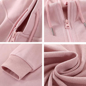 Custom Outono Trabalho Roupas Grupo Edifício Cardigan Com Capuz com Zíper Fino Empresa Logo Anunciou Padrão Sólido Camisa - Product Image 3