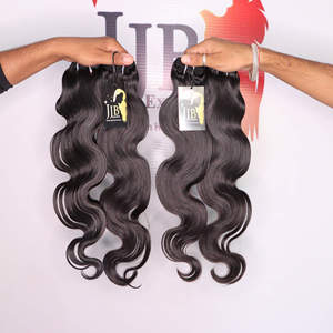 ผมแท้แบบอินเดียชนิด Temple Bodywave แบบไม่ผ่านกระบวนการใดๆ  จัดเรียงเกล็ดผม  สำหรับขายส่งจากผู้ผลิตโดยตรง - Product Image 2