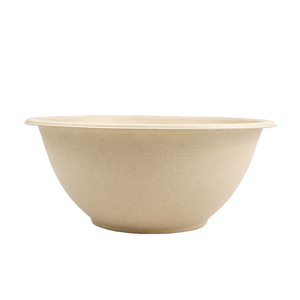 Bol jetable biodégradable Harvest Brand de 1000 ml en bagasse naturelle, durable et écologique, compatible micro-ondes, pour salade/gâteau, avec couvercle biodégradable - Product Image 5