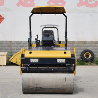 Matériel de construction : Mini-compacteur routier, rouleau compresseur d'asphalte autoporté, 2, 3, 4, 5 tonnes, diesel ou essence