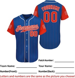 Nuovo modello personalizzato di marchi famosi per il Fitness Baseball sport Softball Jersey - Product Image 5