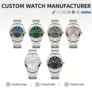 Montre de luxe pour homme, vente chaude d'usine, personnalisée, noire, en acier inoxydable 316, mouvement automatique japonais NH34, aiguilles en verre - Product Image 2