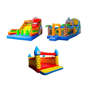 New thương mại trẻ em sân chơi trở ngại toboggan bouncy trượt nước Combo trả lại nhà Inflatable Bouncer nhảy lâu đài