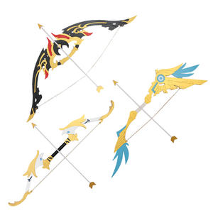 Espadas de Juguete de Madera de <span class=keywords><strong>Genshin</strong></span> <span class=keywords><strong>Impact</strong></span> para Cosplay, Arco de Guerra Favonius, Arco de Hierro, Flecha, Espada <span class=keywords><strong>Samurai</strong></span>, Accesorios de Armas para Cosplay de Madera - Product Image 2