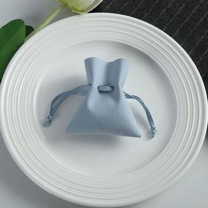 Bolsitas de Microfibra de 7x8cm, Bolsitas de Joyería con Cordón de Piel Sintética, Bolsas de Regalo de Terciopelo Suave para Empacar Anillos y Pendientes - Product Image 5