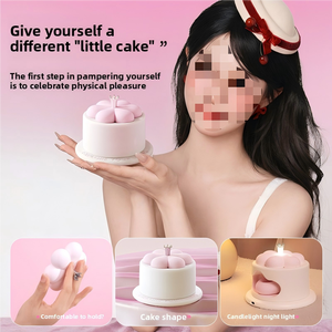 Vibrateur 2-en-1 à succion et à battements en forme de gâteau, stimulateur clitoridien et de mamelons, étanche, pour femmes, avec fonction de succion pour le point G - Product Image 6
