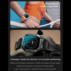 <span class=keywords><strong>LEMFO</strong></span> K61 Pro Reloj inteligente deportivo de 1,96 pulgadas Memoria de 128M 380mAh Recordatorio de llamada Reloj deportivo de frecuencia cardíaca para exteriores - Product Image 6