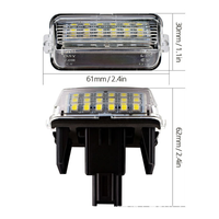 Ampoules de plaque d'immatriculation à LED pour Toyota CAMRY COROLLA YARIS PRIUS Contrôleur Canbus intégré