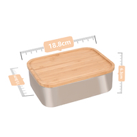 Boîte à lunch bento pour enfants, double compartiment, en acier inoxydable, compatible micro-ondes, avec logo personnalisé, pour la rentrée scolaire