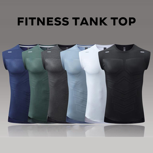 เสื้อกล้ามออกกำลังกายผู้ชายแบบกำหนดเองพร้อมโลโก้ OEM เสื้อกล้ามโยคะผู้ชาย เสื้อผ้าฟิตเนส เสื้อแขนกุด - Product Image 1