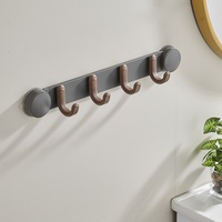 Porte-manteau mural gris bronze à ventouse, robuste, capacité 10 kg, sans perçage, pour salle de bain/toilettes