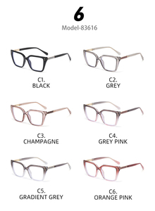 Partagas TR90 marco brillo polvo CP brazos resorte bisagra Anti luz azul bloqueo anteojos Marco de gafas ópticas para mujeres - Product Image 6