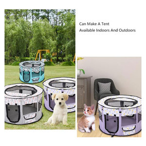 กรงสัตว์เลี้ยงแบบพับได้กรงสุนัขแมวล้อมรอบสนามเด็กเล่นบ้านสุนัขสำหรับใช้ในร่มกลางแจ้งเต็นท์สัตว์เลี้ยงแบบพกพาสำหรับลูกสุนัขแมว - Product Image 4