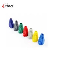 RIPO Protective RJ45 Stecker abdeckung 100 teile/beutel 8 P8C Cat5/Cat6 6,5mm OD PVC Bunte Stiefel Steck verbinder Zubehör