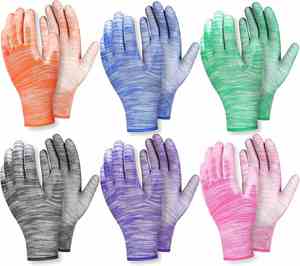 Guantes de Seguridad de Punto Resistentes al Desgaste, de Algodón, con Protección de Color Mixto, Antiestáticos, para Trabajo en Fábrica - Product Image 2