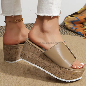 Sandales compensées à plateforme en PU pour femme, idéales pour l'été, la plage et l'extérieur - Product Image 4
