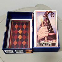 Deluxe Özel Tasarım Tarot Destesi 310gsm Alman Siyah Özlü Şifa Kartları Yumuşak Dokunuşlu Kadife Kaplama ve Yaldızlı Kenarlar İhracat Standardı