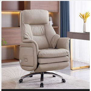 Sedia da ufficio elettrica moderna e intelligente, sedia da ufficio ergonomica <span class=keywords><strong>in</strong></span> <span class=keywords><strong>pelle</strong></span> <span class=keywords><strong>con</strong></span> <span class=keywords><strong>schienale</strong></span> <span class=keywords><strong>alto</strong></span> e massaggio airbag a 8 punti - Product Image 1