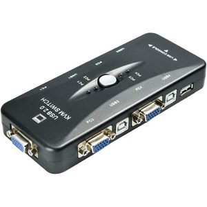 KVM <b>Switch</b> 4 Port <b>USB</b> 2.0 VGA <b>USB</b> Console For PC Computer Sharing - Product Image 1