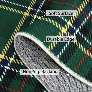 <b>Christmas</b> Buffalo Plaid Non-Slip Gingham Carpet Washable Area <b>Rug</b> for Living Room Hallway Kitchen Home Decor in Stock - Product Image 2