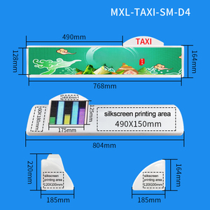 หน้าจอแสดงผล LED อิเล็กทรอนิคส์แบบเต็มจอโฆษณาแท็กซี่แบบใหม่ - Product Image 3